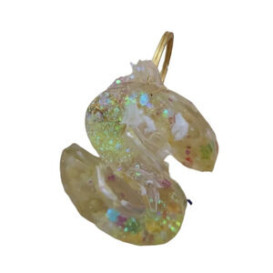 Fortune S Resin Alphabet Letter  Keychain Sparkly Glitter Key Chain Bag …